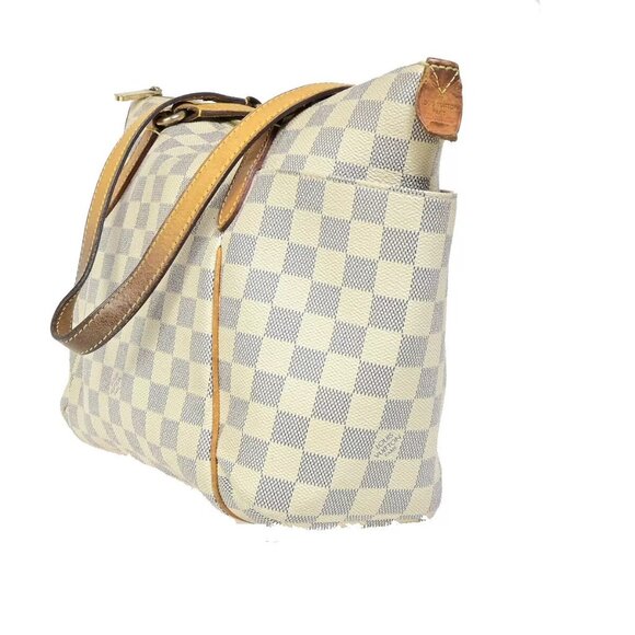 LOUIS VUITTON Totally PM Shoulder Bag Damier Azur Leather White - Picture 4 of 14